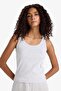 Regular Fit Round Neck Sleeveless Ribbed Pajama Top F0110Ax25Sm - 4