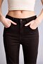 Crop Flare Fit Mid Waist Short Bell-Bottom Jean Trousers G6542Ax25Cw - 4