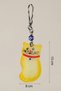 Yellow Cat Evil Eye Beaded Wall Ornament Door Ornament – Glass Evil Eye Cat Decorative Wall Accessory - 3