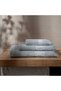 Hereke Heritage Series 3-Piece Towel Set Gray with Cream Border, 100% Aegean Cotton, Jacquard Weave - 6