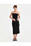 Ecovero™ Black Viscose - Strapless Foldable Dress and Skirt - 5