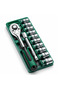 12Pcs Socket Wrench Set with Ratchet Handle – Steel Socket Tool Kit with Extension Bars