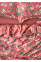 100% Cotton Satin Rose Double Duvet Cover Set Plum (200X220 cm) - 2