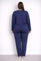 Women's 7258 Large Size Stretch Fabric Long Sleeve Milan Pajama Set - 2