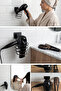 Luxury Black Hair Dryer Hanger |   Premium Adhesive Holder, No Drilling Mounting, Bathroom Organizer - 3
