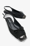 Zuntas Women's Open Back Ballerinas - Black - 2