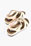 Woman's cross strap sandal beige - 3
