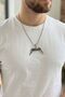 Stainless Steel Medallion Metallica Silver Color Glossy Anti-Tarnish Steel Pendant Unisex Necklace - 2