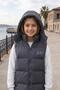 Unisex Snap Fastener Hooded Printed Inflatable Vest