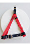 Personalized Dog Chest Harness Adjustable Medium and Large Breed Colar Cord & Leather Red & Black - 2