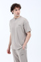 Men's John Borners Printed Oysho Fabric Tracksuit Set Beige - 26Y 7852 - 6