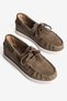 Women's Genuine Suede Lace-Up Loafers Casual Shoes Torin Khaki