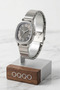 Lilith Roman Numerals Black Dial Silver Cord Women's Wristwatch