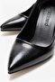 Women's Stiletto Shoes Black Crinkle - 3