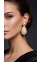 Gold Elephant Tooth Color Steel Women's Earrings Do Not Tarnish
