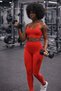 Women's High Waist Tummy Control Leggings – Flexible, Non-See-Through, for Sports and Daily Use, Fitness Yoga Pilates Red Leggings Aeon