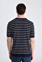 Ds Damat Regular Fit Navy Blue Cotton T-Shirt - 3