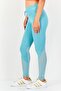Women Full Length Tight Fit Training Leggings, Mint Blue - 3