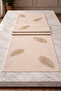 Luna Collection Feather Patterned Runner Tablecloth 40X140 - 4