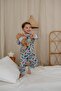 Dinosaur Printed Color Shapes Children's Pajama Set - 8