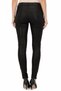 Women Skinny Fit Faux Leather Straight Pants, Black - 3