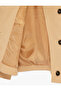 Buttoned Pocket Detailed Long Sleeve Hooded Gabardine Seasonal Jacket - 6