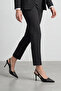 Women's Stiletto Pointed Toe Open Back Strap Buckle Thin Classic Heeled Shoes Osenta Black - 4