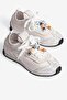 Women's Sneaker Flat Sole Stone Bead Detailed Stretch Sports Shoes Zyra White