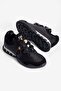Women's Straw Sneaker with Suede Details, Beaded Calla Black - 4