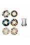 1453 Potpuri Optic 12 Pieces 6-Person Tea Set 110 ml