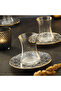 1453 Pastel Gold 12 Pieces 6-Person Tea Set 110 ml