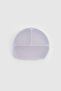 3 Compartment Silicone Vacuum Pink Food Plate with Lid - 8