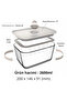 Fika Clik Rectangular Storage Container 2600ml Beige - 5