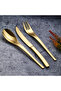Jazz PVD Gold 84-Piece 12-Person Cutlery Set