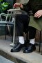 Tyler Model Genuine Leather Handmade Black Sneaker Shoes - 4
