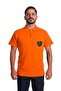Company-Specific Printed Open-End Polo Collar T-Shirt with Pockets