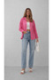 Women's Light Pink Oversize Cotton Comfortable Linen Shirt with One Pocket – New Summer Collection