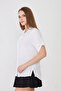 Women's Ecru Comfortable Fit Short Sleeve Textured Aerobin Shirt - 6