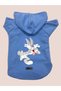 Hooded Fleece Sweatshirt Dog And Cat Outfit & Dress - Blue Bugs Bunny - Size Xs - 2