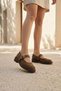 Women's Loafers Band Casual Shoes Norgi Tan Suede - 4