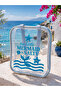 Mermaid Themed Transparent Beach Bag – Waterproof Summer Women's Vacation Bag