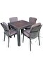 Chair Min Leather Washable Zippered Rubberized 6-Piece Gray 4 cm Sponge Lower 42X42 Back 42X42 - 5