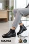 ®   I 101 Chelsea Casual Elastic Zippered Black 100% Genuine Leather Men's 4 Season Boots Shoes - 2