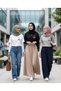 T-Shirt, Short Sleeve Side Small Palestine Post Written Digital Printed Cotton Comfortable T-Shirt - 3