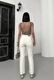 Women's Raw Hem Mom Fit Jeans Naturel 764-80 - 5