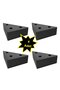 4 Pcs Triangle, Table, Cabinet Pyramid Furniture Leg 3 cm Black 4 Pcs