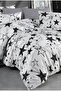 Ranforce Stella Black 100% Cotton Single Duvet Cover Set |   Without Sheets
