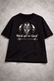 Oversize Black T-Shirt Knight Veni Vidi Vici Design 100% Cotton Unisex Streetwear