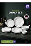 22 Pcs Melamine Dinner Set RF13134 Shatterproof Plates & Bowls Set - 7