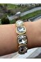 Stylish Steel Bracelet with Rubber Band, Does Not Tarnish. 21 cm - 4